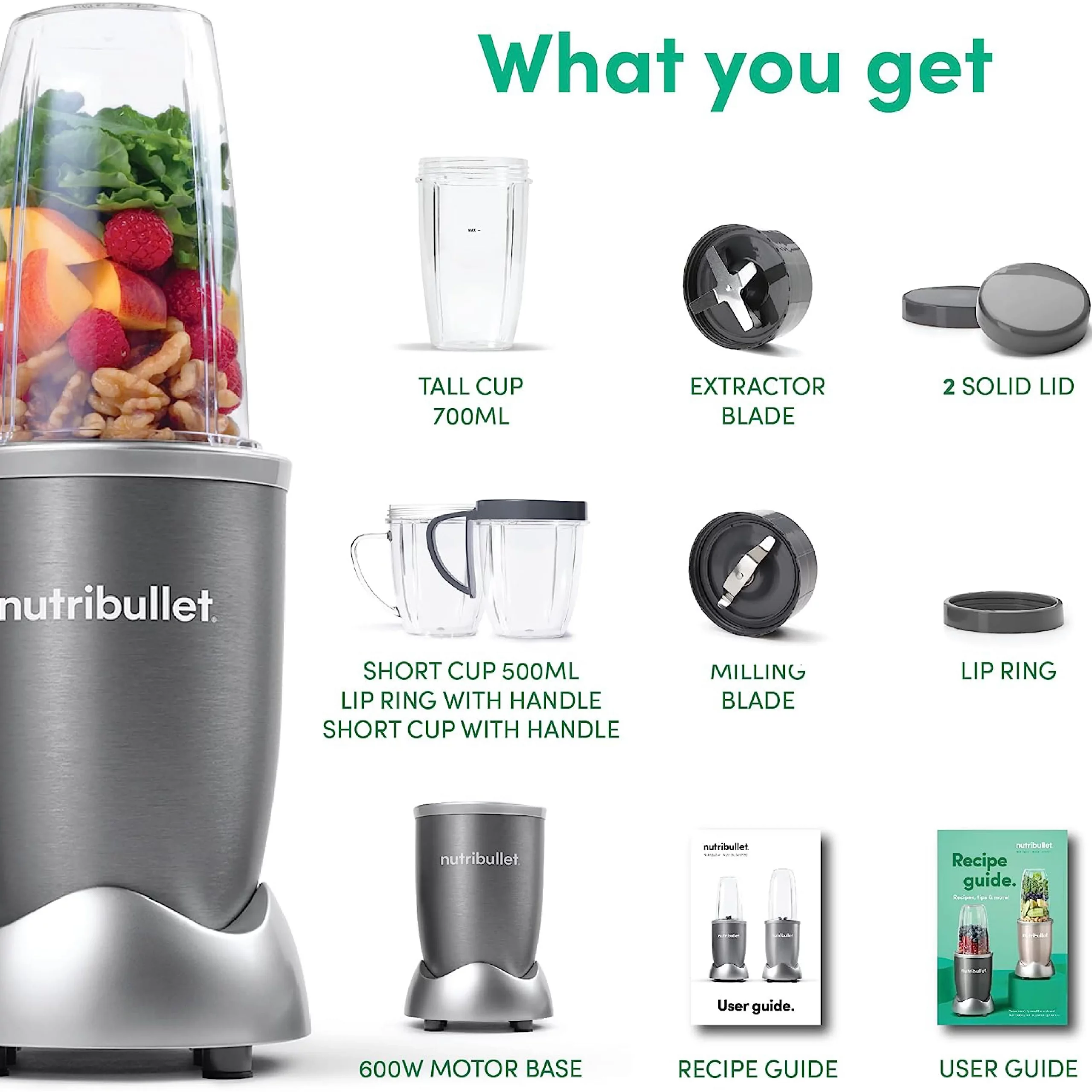 Meet the original nutribullet 600, our compact-yet-powerful 600-watt personal  blender. You choose what goes in to get the most out of every…